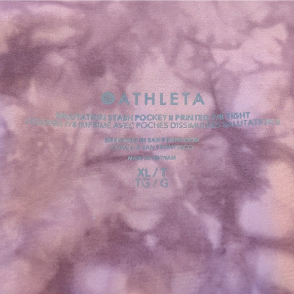 Athleta Salutation Stash II 7/8 Pocket Leggings, Size XL Riptide Palermo… - Picture 7 of 9